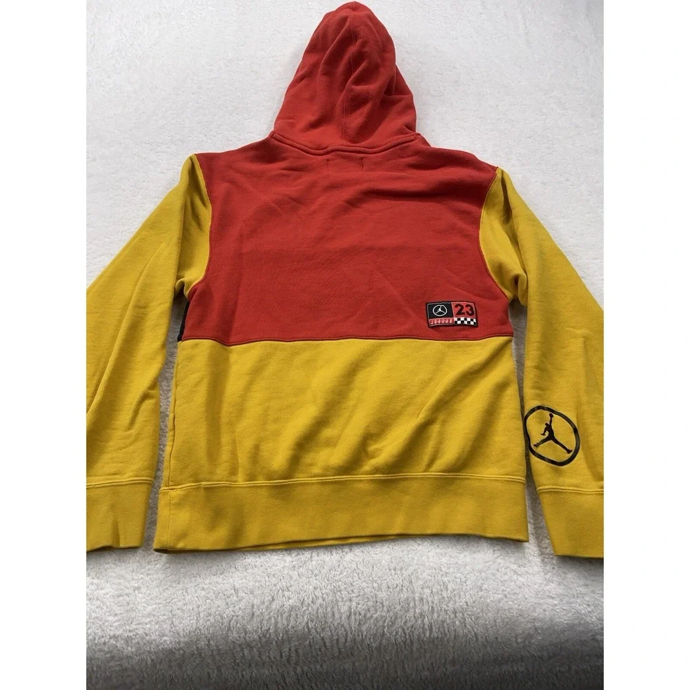 Jordan Sport DNA Pullover Hoodie Red Yellow Black Colorblock Mens S AT9981-712‎